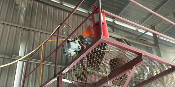 砂乾燥機 KV30 210 - 270Kw 廃棄物モーターオイルバーナー リサイクルタイヤオイルを使用した汚いオイルバーナー